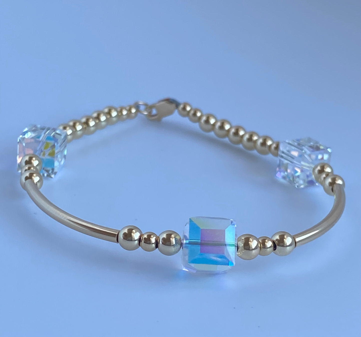 Iridescent Cube Bracelet