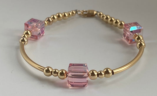 Pink Ice Cube Bracelet