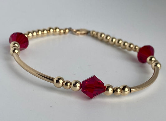 Classic Birthstone Bracelet Jan-March