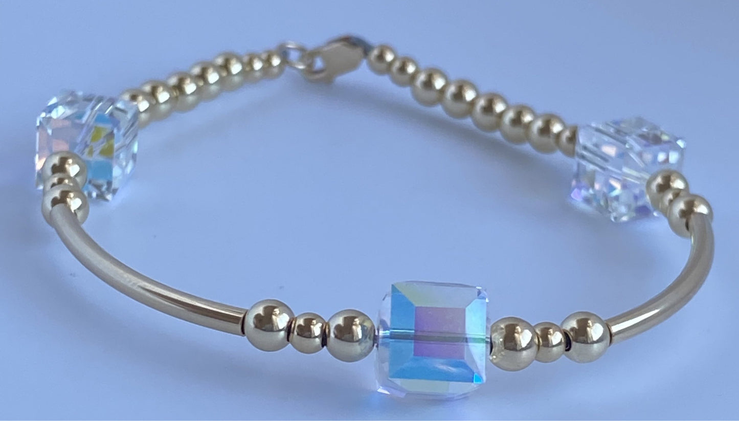 Iridescent Cube Bracelet